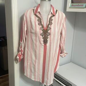 Soft Surroundings Gauze Tunic Top size XS